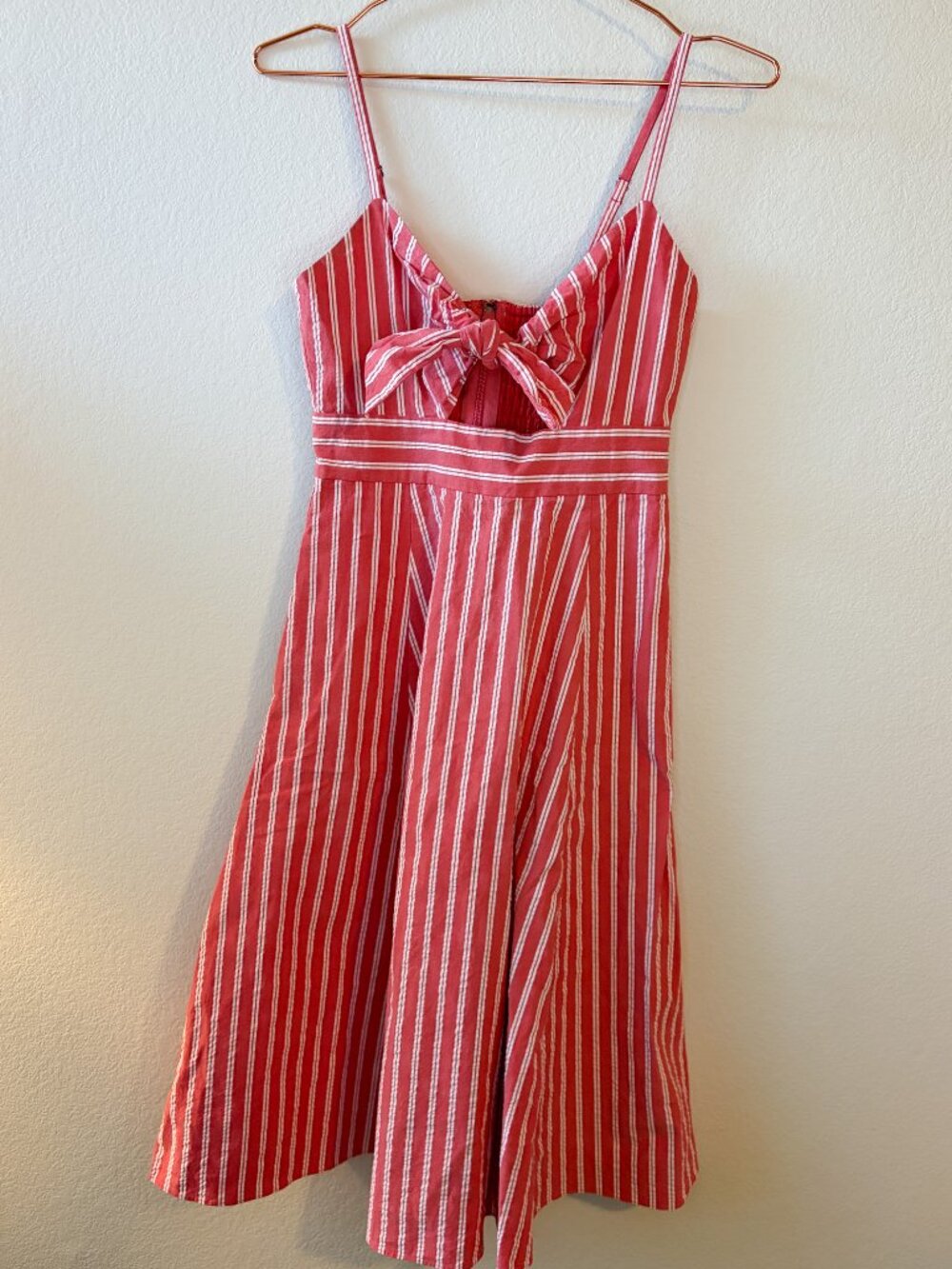 Rachel Roy Coral Striped Midi Dress Size S - Picture 5 of 7